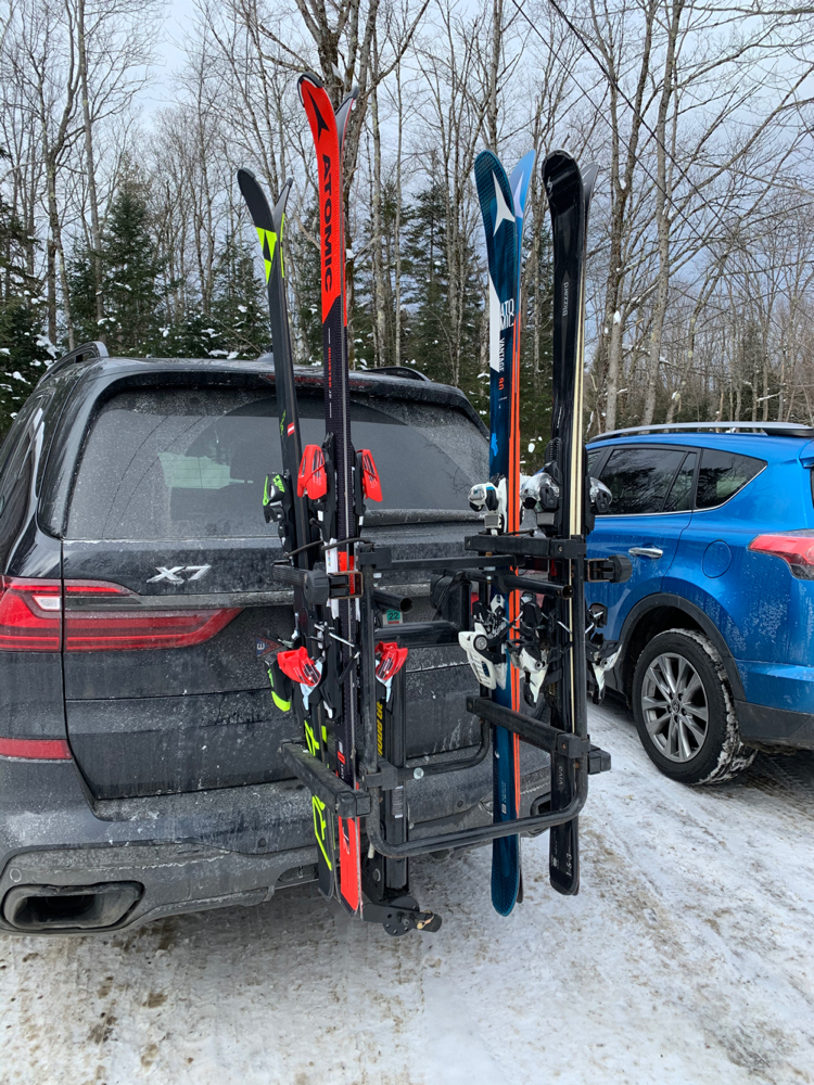 Ski rack for car hitch sale