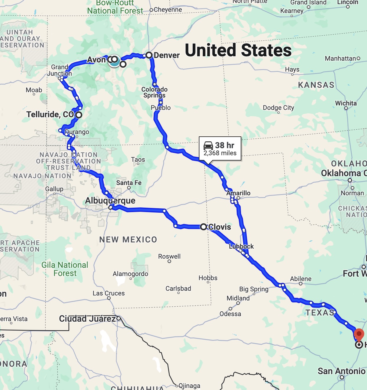 X7 Trip Report 2 400 Mile Winter Roadtrip Texas to Colorado